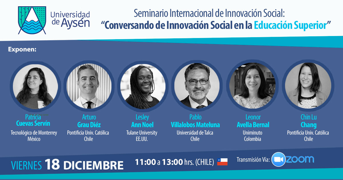 UAysén realizará seminario internacional : Conversando de Innovación Social en la Educación Superior