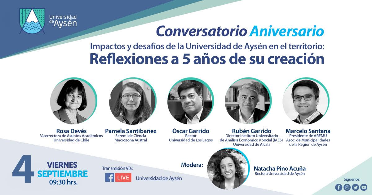 Conversatorio Aniversario: “Impactos y desafíos de la Universidad de Aysén en el Territorio”