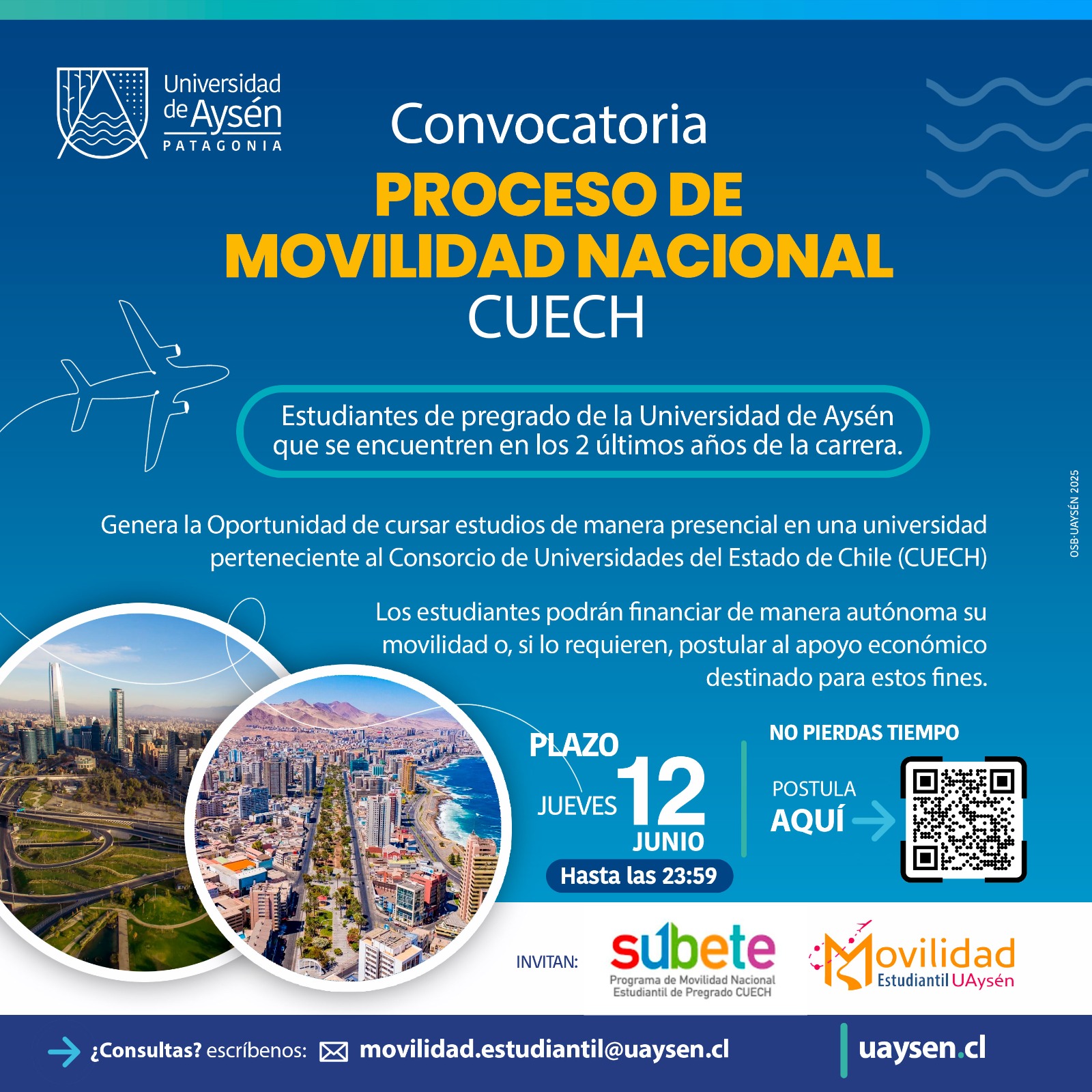 Convocatoria PROCESO DE MOVILIDAD NACIONAL CUECH