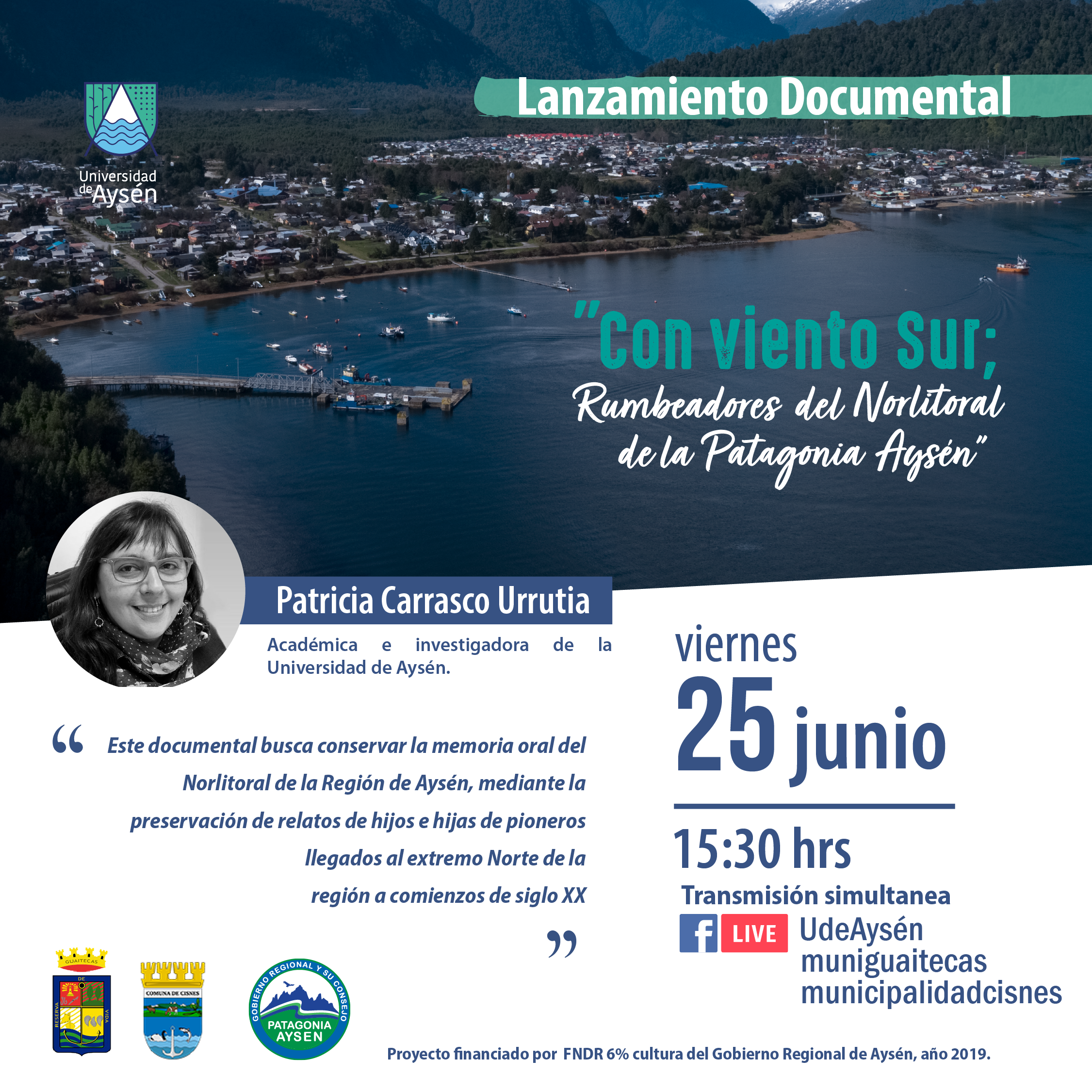 Lanzamiento Documental «Con Viento sur: Rumbeadores del Norlitoral de la Patagonia Aysén»