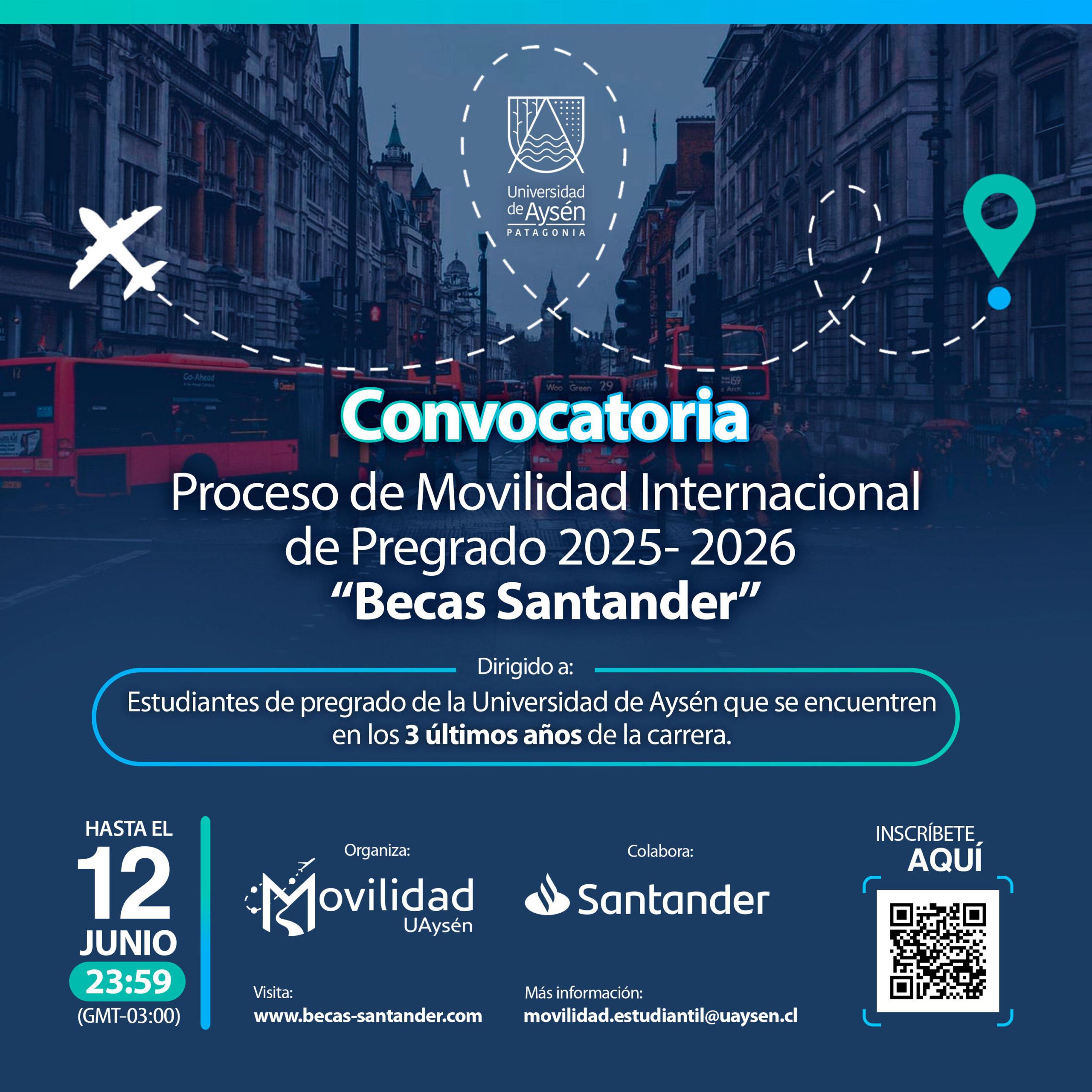 Convocatoria Proceso de Movilidad Internacional de Pregrado 2025-2026 «Becas Santander»