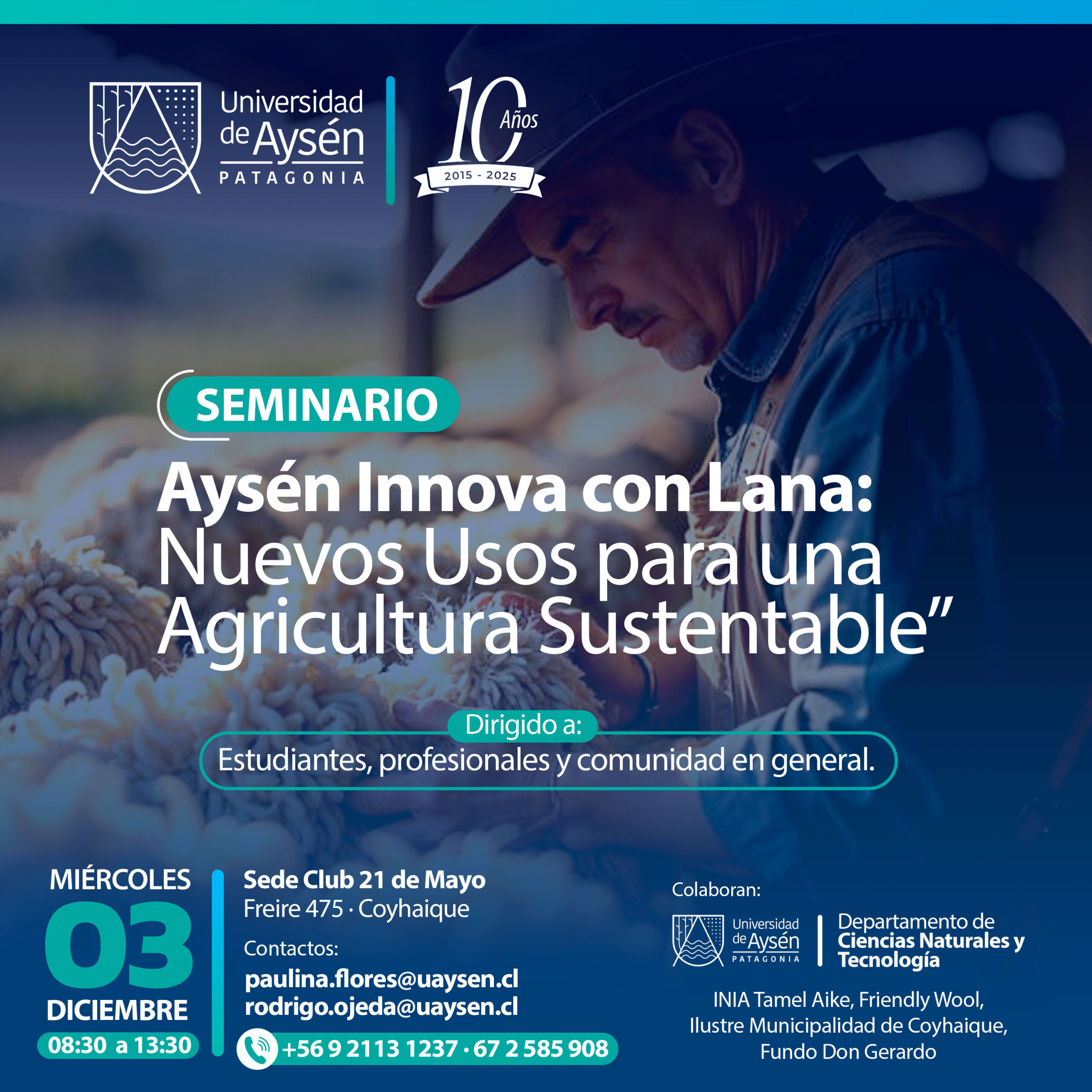 Seminario Aysén Innova con Lana: «Nuevos Usos para una Agricultura Sustentable”