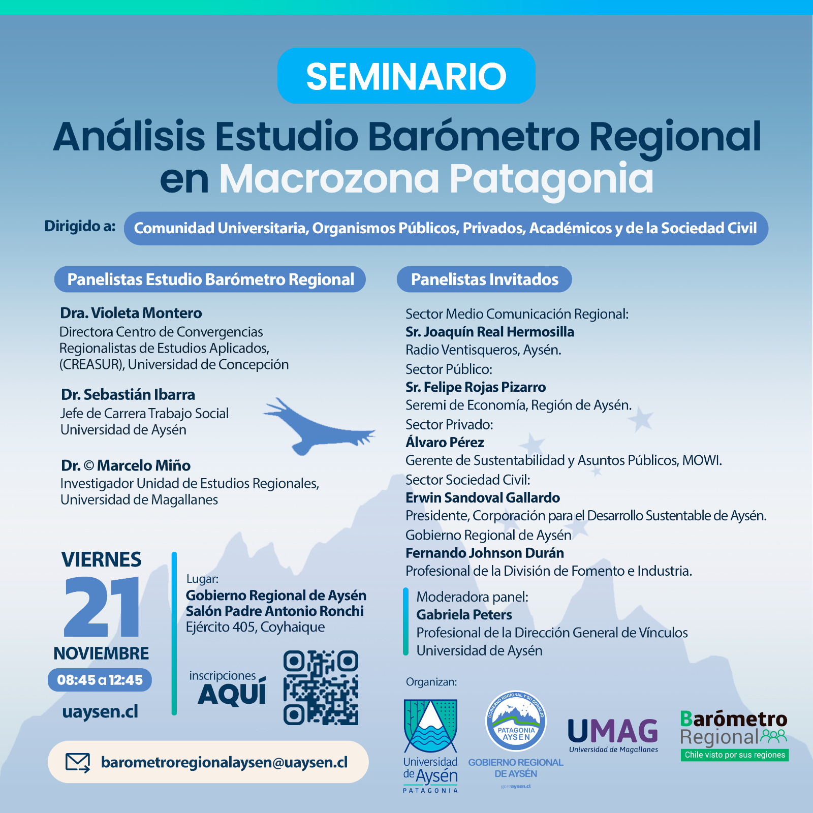Seminario: Análisis Estudio Barómetro Regional en Macrozona Patagonia.