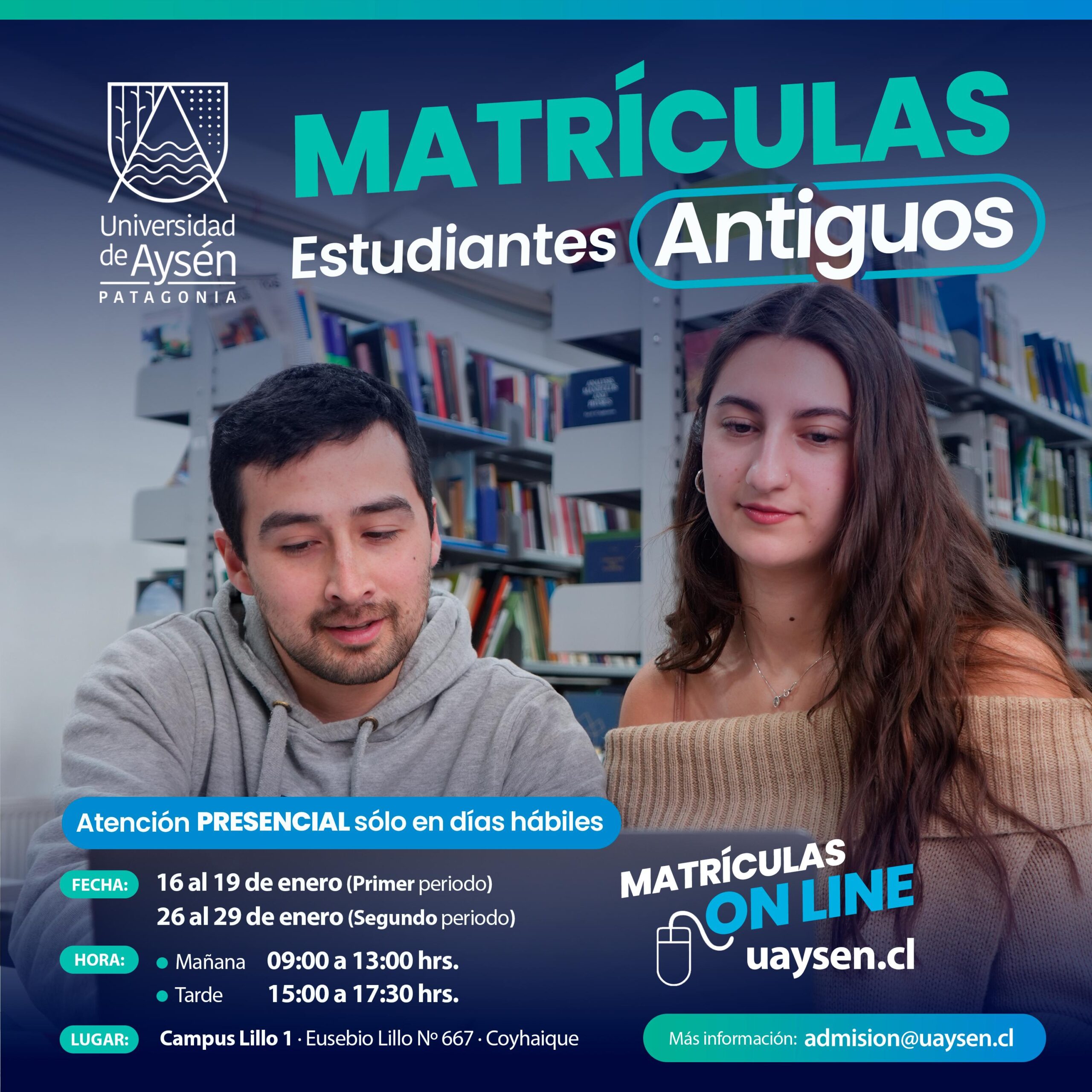 Matrículas para estudiantes antiguos/as