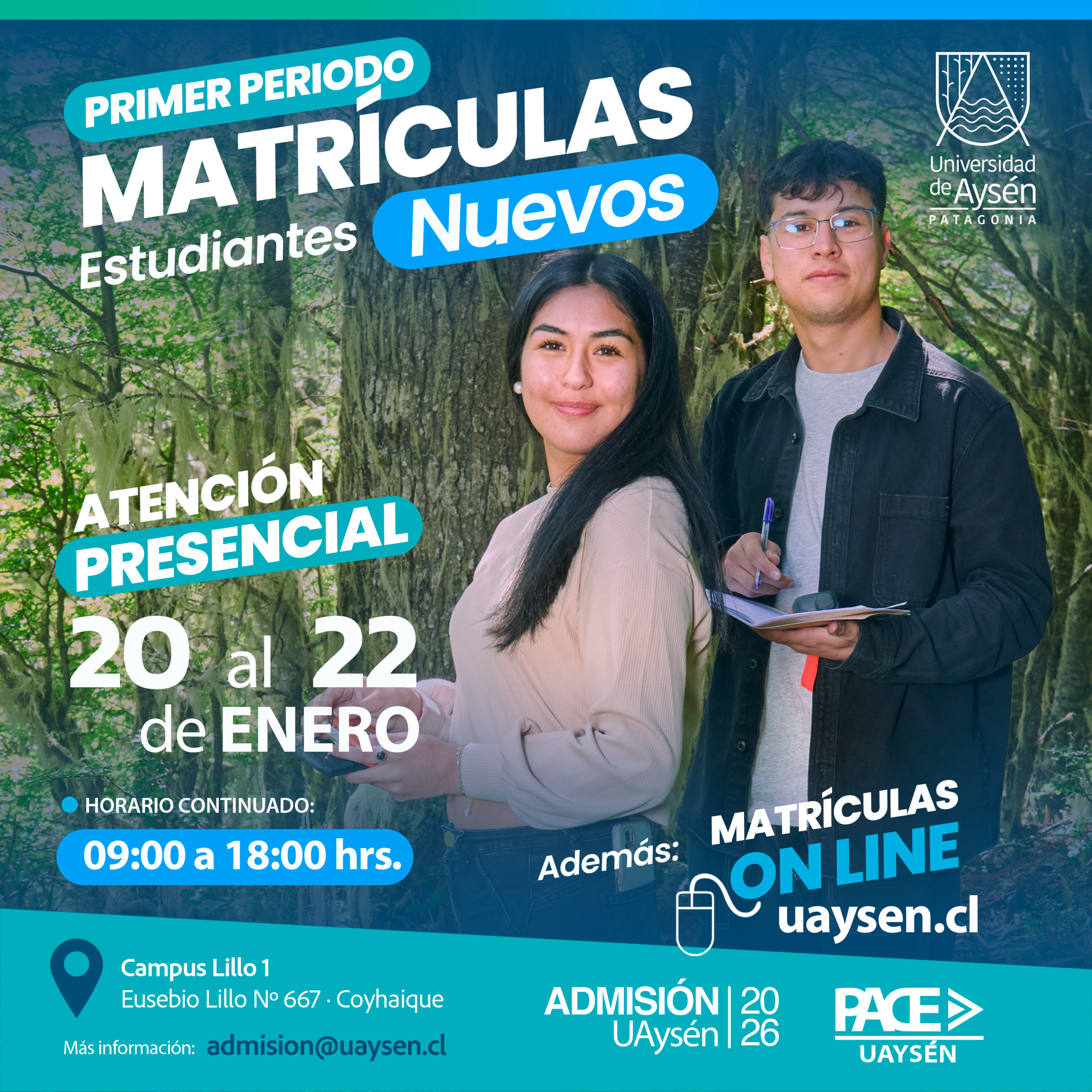 Primer periodo Matrículas Admisión 2026