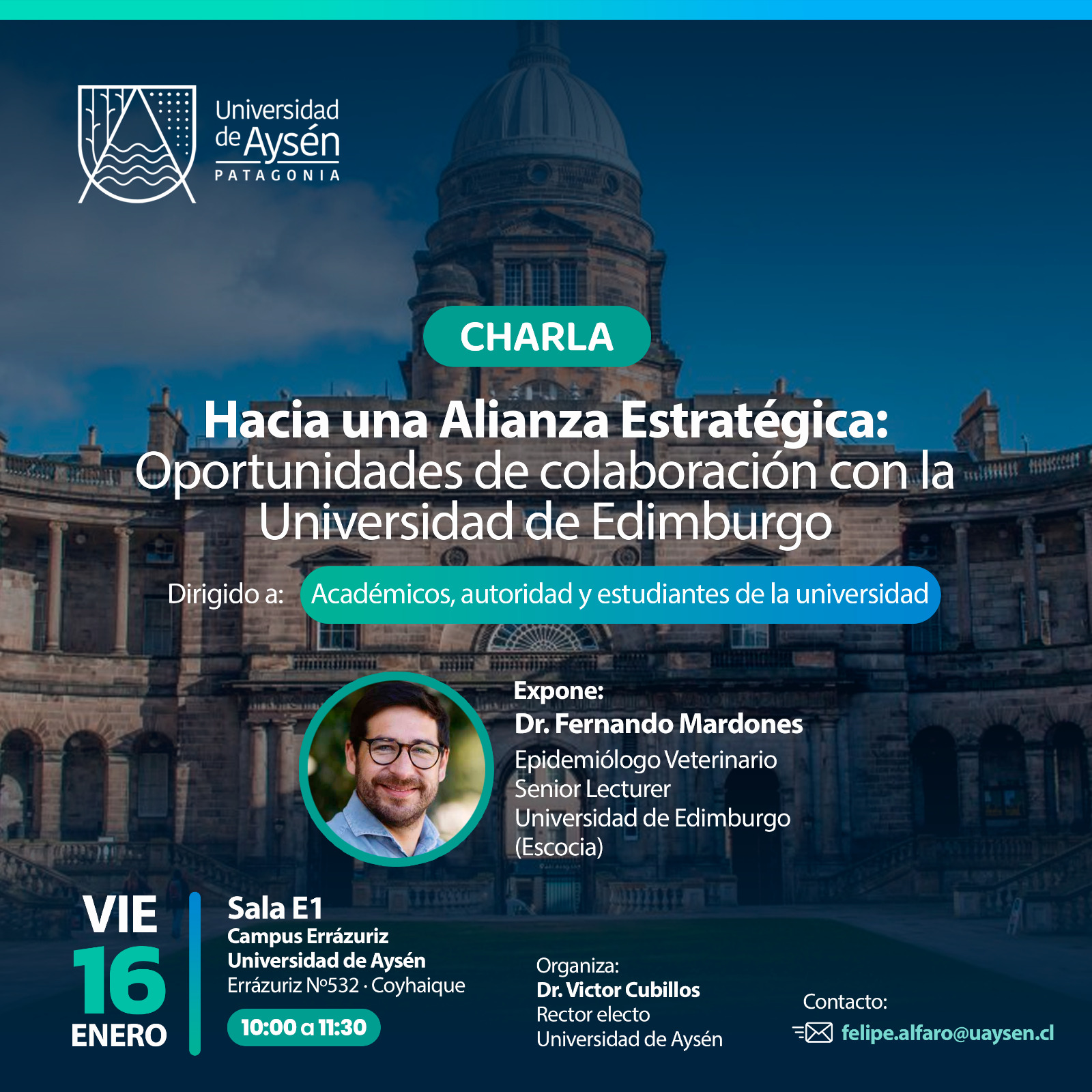 Charla «Hacia una Alianza Estratégica: Oportunidades de colaboración con la Universidad de Edimburgo»