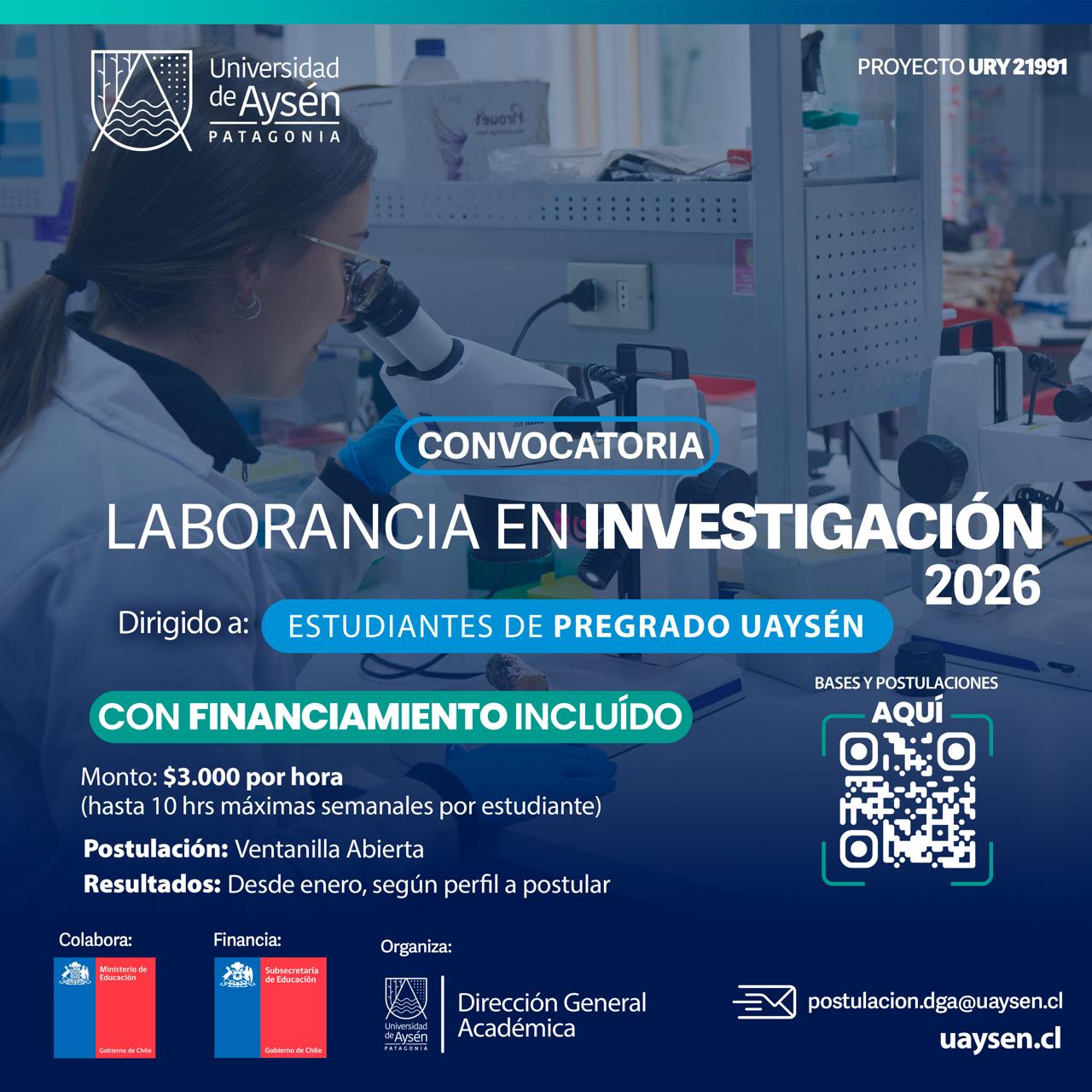 CONVOCATORIA: Laborancia en investigación 2026