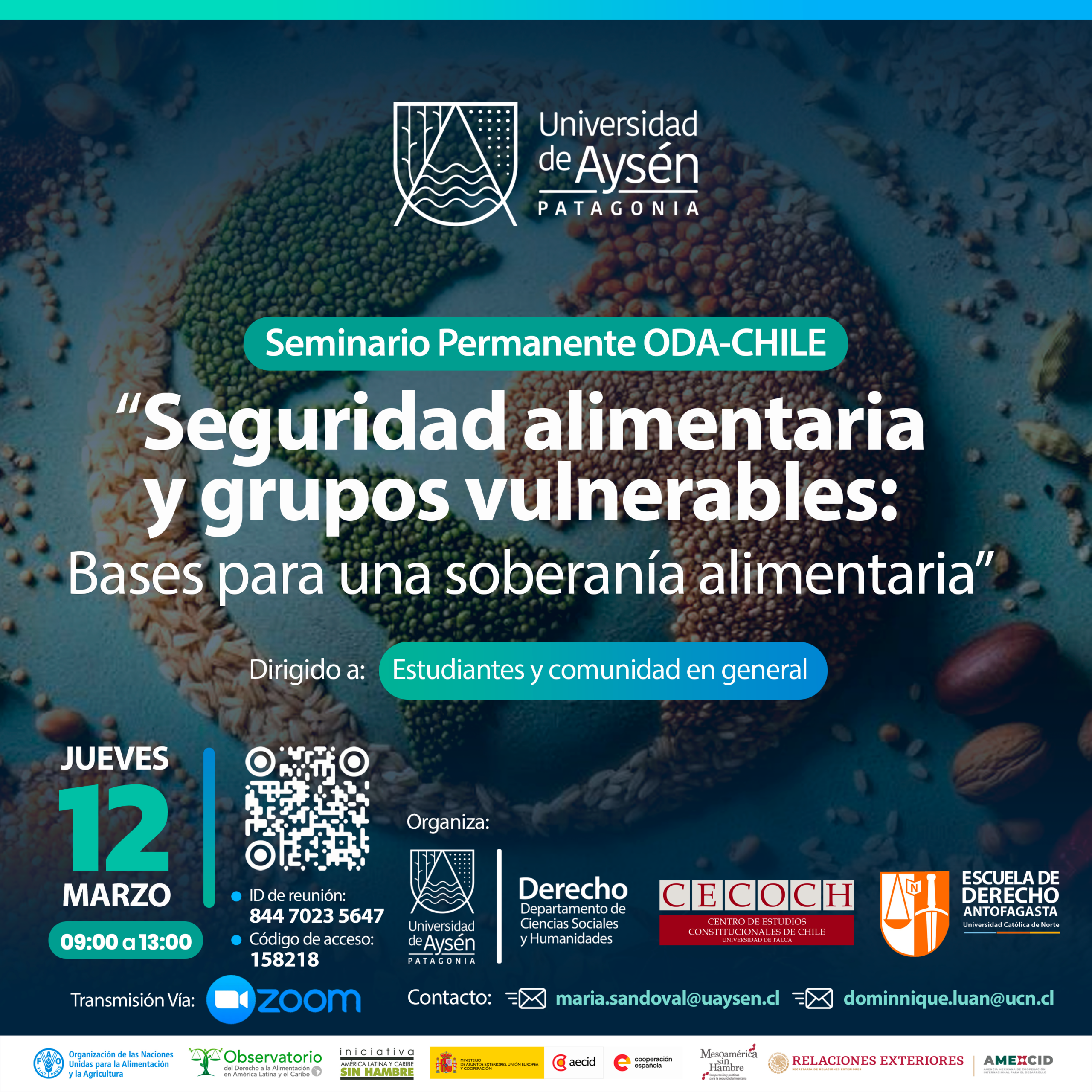 Seminario: «Seguridad alimentaria y grupos vulnerables: Bases para una soberanía alimentaria»