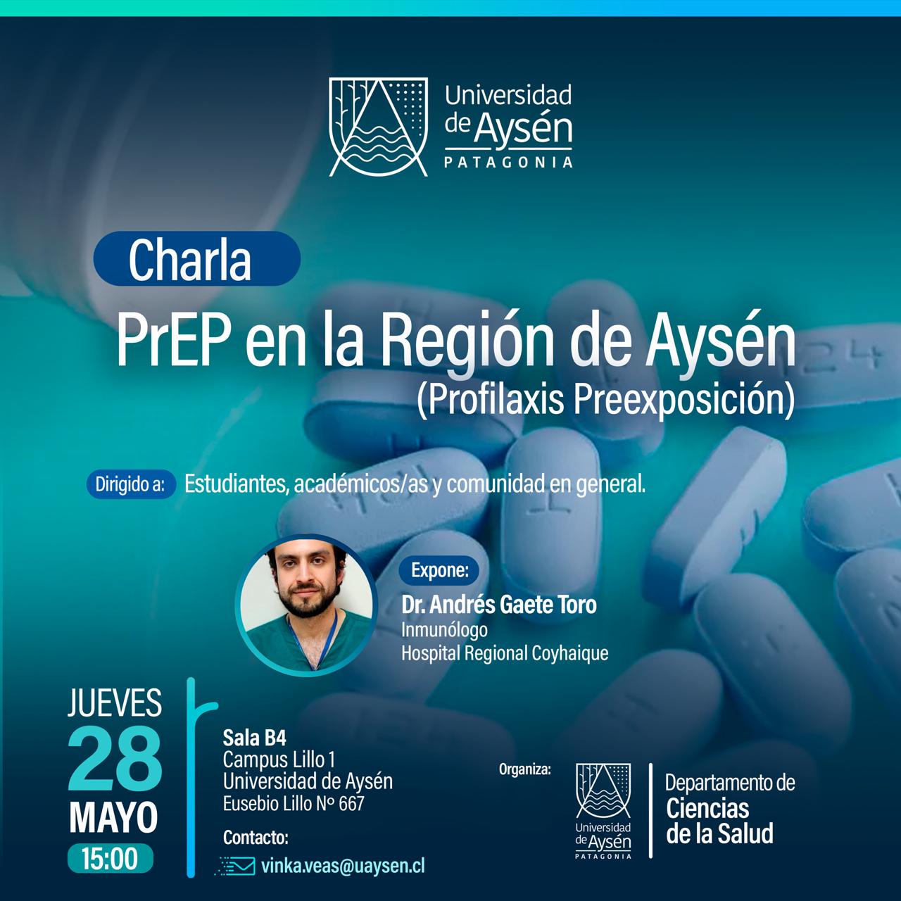 Charla &laquo;PrEP en la Regi&oacute;n de Ays&eacute;n&raquo; (Profilaxis Preexposici&oacute;n)